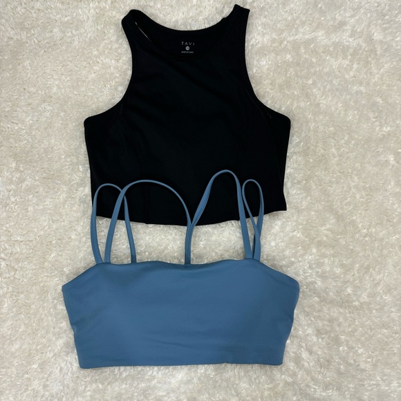 Bundle Joy Lab Target Sports Bra in Blue & Tavi black Tank Top Bra Size Medium - Picture 3 of 15